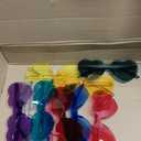 PLULON 20 Pieces Party Wigs and Sunglass Set, Neon Short Bob Wig Sunglass Pack Costume Colorful Cosplay Wig Daily Party Hairpieces for Bachelorette Neon Party Favors, Halloween Decorations (Multicolor)