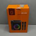 JYX Karaoke Machine with 2 Wireless Microphones, Portable Bass/Treble Bluetooth Speaker with LED Light, Support TWS, AUX in, FM, REC PA System with Remote Control, Supply for Party/Adults/Kids (30 Watt-Black)