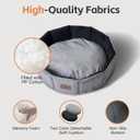 PJYuCien Premium Orthopedic Memory Foam Round Pet Bed for Large Cats, Small Dogs & Puppies - 20" Indoor Donut Cuddler with Non-Slip Bottom, Machine Washable, Supports Pets Up to 18 lbs, Gray