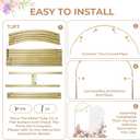 Babenest Gold Arch Backdrop Stand Set of 2, 6FT/7.2FT Metal Arch Wedding Stand, Balloon Arch Frame for Ceremony Birthday Party Bridal Baby Shower Halloween Banquet Decoration