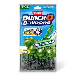 ZURU Bunch O Balloons 100 Rapid-Filling Self-Sealing Water Grenades (3 Pack) Latex Rubber