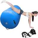 BYBAG Air Barrel Back Roller Inflatable Tumbling Mat with Electric Pump, Tumble Track Gymnastic Equipment Exercise Mats for Home Use, Gym Training, Cheer leading, Yoga(BLUE, 60CM*100CM)