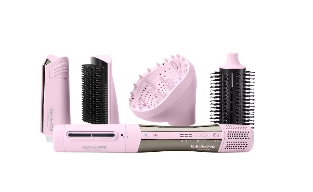 BaBylissPRO Nano Titanium Limited Edition StyleSwitch Ionic Multi-Styler & Dryer - Pink: Volumizing, Metal, 1250W, 3 Heat Settings