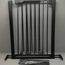 Cumbor 36" Extra Tall Baby Gate for Stairs, 29.7-54.2" Extra Wide Dog Gate for Doorways Hallways, Pressure Mounted Child Gate for Wide Opening, Auto Close Personal Safety for Babies and Pets, Black (29.7-54.2"W x 36"H)