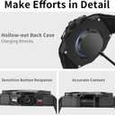 Luxury Case with Band for Samsung Galaxy Watch 8 Classic 46mm, Rugged Metal Face Cover with Rotatable Bezel and Tactical Silicone Strap Heavy Duty Protection for Men, Black