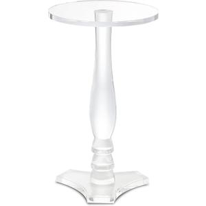 Artmaze Clear Acrylic Small End Table,Side Table for Office,Nightstand for Living Room and Bedroom, 15x15 inch25.2 inch High