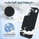 Mag-Ring Designed for iPhone 16E Case, Liquid Silicone [Moisturizing Factor] Extreme Soft Slim Phone Case with Stand [Compatible with MagSafe] for 16E 6.1 inch Men Women Black