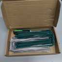 6 inches 50 Packs Galvanized Landscape Garden Stakes Staples,Toylin U-Shaped Tent Stakes, Landscape Staples Ground Stakes for Landscaping Securing Weed Barrier Fabric, Holding Fence