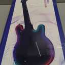 JJDWIN Wireless Guitar Hero Controller for PS4/PS3/PC, Rock Band & Clone Hero Games with RGB Light, Fortnite Festival with Strap & Wireless Dongle,Black