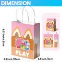 TimEmbrace Blue Puppy Goodie Bags, 16 Count Small Party Favor Bags and Gift Bags for Kids Birthday, Holiday Events and Treats, Eco-Friendly Reusable Paper, 8.27 x 5.9 x 3.2 Inches
