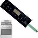 DG34-00025A Membrane Switch Touch Panel-Compatible with Samsung Gas Ranges Ovens Fit Models NX58F5300SS,NX58F5500SB,NX58F5500SS-Replaces AP5800759,PS8764897-Touch Control Panel
