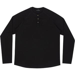 Year In Year Out Big and Tall Henley Shirts for Men Cotton Long Sleeve T Shirts for Men from 2XL(T) to 6XL(T) (Black, XXXL)