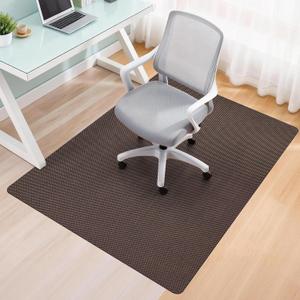 Office Chair Mat for Hard Floors,36"x48" Anti-Slip Waterproof Hardwood Floor Chair Mat,Heavy Duty Floor Protector Rolling Chairs for Home Office(Coffee)
