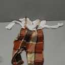 Baby Girl Clothes Fall Winter Outfits Ruffles Plaid Romper Long Sleeve Bodysuit One Piece Jumpsuit (6-9 Months, White)