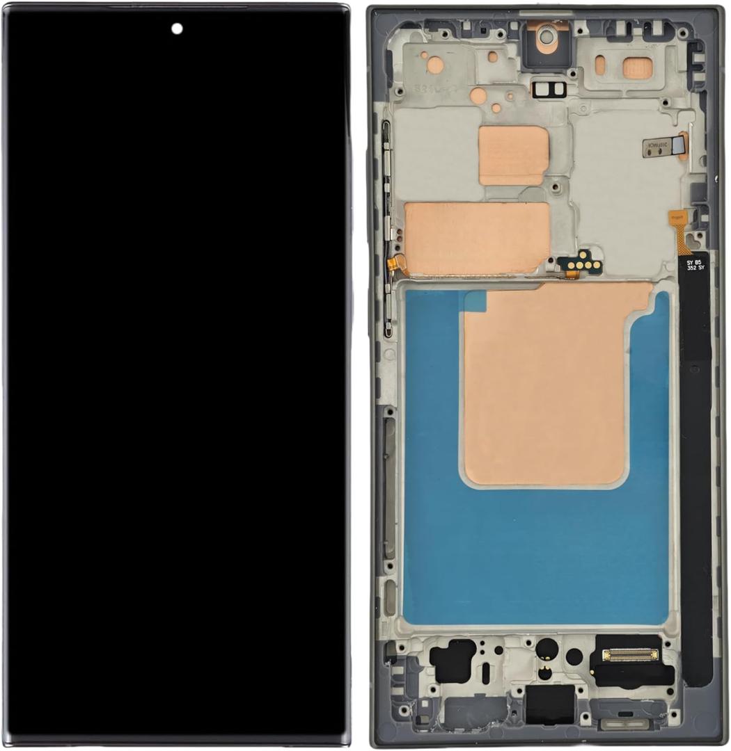 Only for US Version for Samsung Galaxy S24 Ultra 5G Screen Replacement with Frame for Samsung S24 Ultra S928u S928w S928a LCD Display digitizer Touch Screen Assembly 6.8" Titanium Black