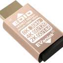 EVanlak HDMI EDID Emulator Adapter Dummy Plug, Virtual Display Headless Ghost HDMI Passthrough 1080P@60Hz to 8K@30Hz, Bi-Directional, Gold-1P