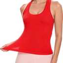 MathCat Workout Tank Tops for Women Sleeveless Gym Tops Seamless Racerback Athletic Yoga Shirts (XS-L) (Red, S)