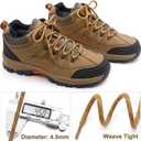 2 x DELELE Round Work Boot Laces: Heavy Duty Hiking Shoe Laces for Boots 2 Pair