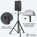 Pair of Speaker Tripod Stands Height Adjustable from 43.7'' to 70.8'' PA DJ Party Tripod Speaker Stand 35mm Compatible Insert