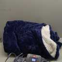 Westinghouse Electric Blanket Twin, Heated Blanket Twin Size with 10 Heating Levels and 1 to 12 Hours Heating Time Settings, Flannel to Sherpa Reversible, Machine Washable (62" x 84", Navy)