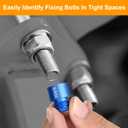 50 Pcs Nut and Bolt Thread Checker - 27 Standard & 23 Metric, Detachable Bolt Size Finder Tool, Screw and Nut Identifier Thread Gauge Especially for Tight Spaces