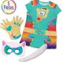 Disney Jr. SuperKitties Bitsy Super Dress Up Set, 5-Pieces, Pretend Play, Toy for Fans, Girls, Kids, Ages 3 and Up by Just Play, Kids Toys for Ages 3 Up by Just Play
