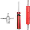 3Pcs Tire Valve Stem Removal Tool, 4 in 1 Double Single Head Valves Puller, Multi Function Tire Repair Tools, Tire Valve Stem Installation Tools Kit for Bicycle Car Motorcycle Trucks Tire Repair