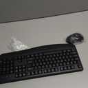 Wireless Keyboard and Mouse Combo, Full-Sized 2.4GHz Wireless Keyboard with Comfortable Palm Rest and Optical Wireless Mouse for Windows, Mac OS PC/Desktops/Computer/Laptops (Black)