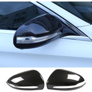 2PCS Car Rearview Mirror Cover Trims Compatible with Mercedes Benz C E S GLC Class W205 W213 X253 W222 Car Exterior Door Side Rear View Mirror Protector Cover ABS Accessories (Carbon Fiber)