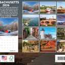 Massachusetts Calendar 2026 Wall 12 Month Monthly MA Scenic Souvenirs Themed Gifts | American Made In The USA