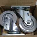 3.5" Heavy Duty Casters, Swivel Rubber Casters Set of 4 No Noise Plate Caster Wheels, Load Capacity 1000lbs