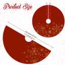 Tiamon 48 Inch Christmas Tree Skirt Large Double Layer Xmas Tree Decoration Christmas Tree Skirt Mat Decor for Winter Holiday Party Christmas Decoration(Red)