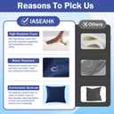 IASEAHK Outdoor Chair Cushions, 24 x 24 Inch Outdoor Cushion for Patio Furniture, Patio Chair Cushion, Waterproof & Fade Resistant Deep Patio Furniture Cushions Set with Handle and Ties, Navy Blue