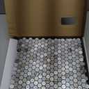 Kitchen Backsplash Tiles Peel and Stick Hexagon Penny Tile,Small Mosaic for Stove Backsplash(10sheets,Gray)