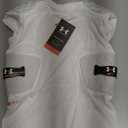 Under Armour Gameday Pro 5-Pad Top, Youth Padded Compression Shirt Football (Small, White)