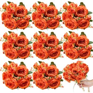 ASTRYAS 8Pcs Peonies Artificial Flowers, Orange Peony Artificial Peonies, Fall Flowers Fake Silk Peonies Artificial Flowers Peonies Bouquet for Autumn Centerpiece Table Wedding Party Home Decor ASTRYAS 8Pcs Peonies Artificial Flowers, Orange Peony Artificial Peonies, Fall Flowers Fake Silk Peonies Artificial Flowers Peonies Bouquet for Autumn Centerpiece Table Wedding Party Home Decor