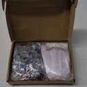 Junkin Funeral Favors for Guest Including Remember Keychain Prayer Cards Organza Bags for Memorial Celebration of Life(Dark Blue,48 Sets)