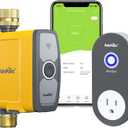 RAINPOINT WiFi Water Timer, Smart Hose Timer for Garden Hose, WiFi Irrigation Controller, Smart Sprinkler System Valve, APP & Voice Control, Weather-Based Automatic Rain Delay, Brass Inlet & Outlet