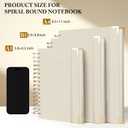 Spiral Notebook Journal, 328 Pages Linen Hardcover College Ruled Notebook, Lined Thick Journals for Women Men, A5 Thick Spiral Journal for Writing, 100GSM Paper, Cute Notebooks for Work School