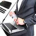 HABz Laptop Harness & Sleeve Bag | Hands Free Portable Adjustable Wearable Desk for Laptop, Tablet, Notepad, MacBook, etc. Fits up to 18” Laptops