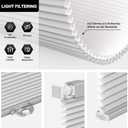 LazBlinds Cordless Cellular Shades, No Tools No Drill Light Filtering Honeycomb Shades Pleated Blinds for Windows, 29.5'' W x 48'' H, Light Grey