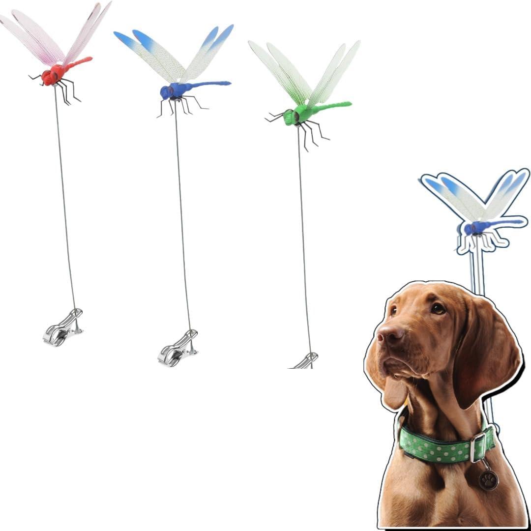 SINSED Fake Dragonfly Clip Outdoor 3D Dragonfly Garden Decorative Clips Creative Home Accessories Gardening Decoration Crafts 3 Color pcs