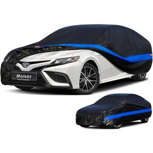 Car Cover Waterproof All Weather for Automobiles, Universal Fit Sedan Coupe Chevrolet Corvette/Camaro, Ford Mustang/Fusion, Honda Accord/Civic, KIA Optima, Hyundai Sonata, Nissan Maxima etc. (1-For Sedan 183 to 193 inch)