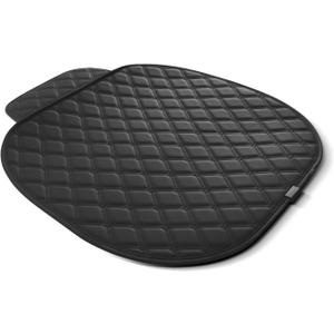 Car Seat Cushion Black, Faux Leather Waterproof and Comfortable Seat Protector, Front Bottom Car Seat Covers with Storage Bag, Suitable for Most Vehicles or Office and Home Seats - 1 Pieces (Black)
