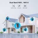 4K Solar Security Cameras Wireless Outdoor with Dual Lens, 4 Cam Kit, No Subscription Fee, Home Security System with Color Night Vision, Auto Tracking, Motion Detection