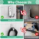 100 Pack 2 Inch Cable Support J Hook Wall Mount J Hook with Retainer Clip, Galvanized Steel for Cable Management & Organization Solution