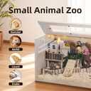 Hamster Cage Chewproof, 32" Wooden Guinea Pig Cage for Small Animals, Openable Top with Easy View Acrylic Panels for Hamster, Rabbit, Guinea Pig, Hedgehog(32" L x 15.7" W x 15.7" H)