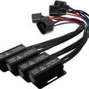 H13 9008 LED Load Resistor Adapter 50W 6Ohm Upgraded Canbus Decoder Fix Headlights Fog Light Error Code Anti-Flicker Wiring Relay Harness