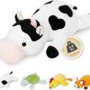 Milk Cow Weighted Plush, 24" 4.2 lbs Weighted Stuffed Animals Series, Cute Cow Plushie Dolls Throw Pillow Birthday Gifts for Children Kids Adults