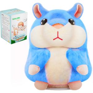 Kids Toddler Toys for Ages 2-4, Talking Hamster Repeats What You Say, Interactive Plush Repeating Toy for 2 3 4 5 6 8 Year Old Boy Girl Birthday Gift (Blue)